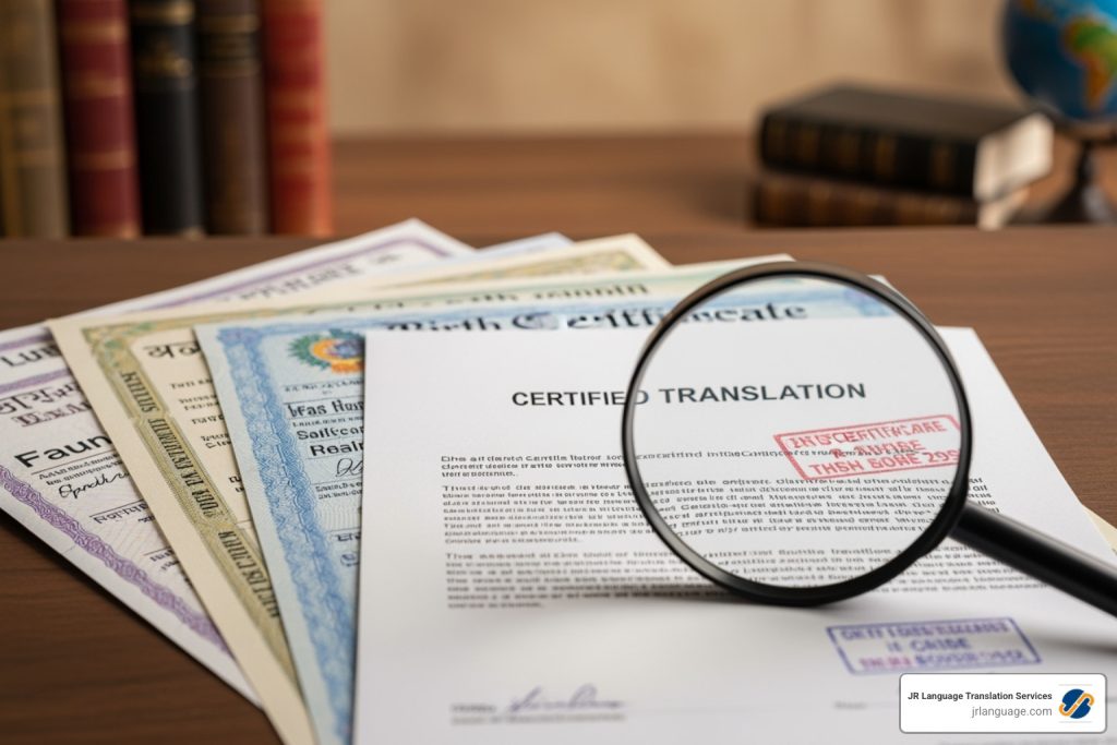 birth certficate translation