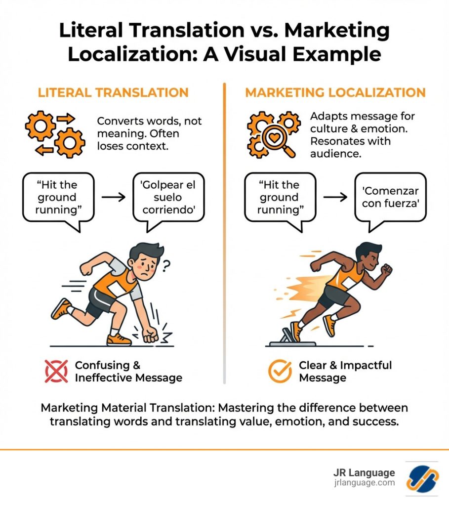 Spanish marketing localization infographic Spanish marketing localization infographic